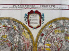 Celestial World Map 1710 Nicolas Bion Nice Antique Engraved Map 18th Century
