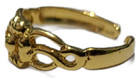 Toe Ring Flower Adjustable Gold Plated Over 925 Sterling Silver   24