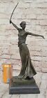Antique Style Bronze Sculpture Warrior Woman Athena Goddess Of Wisdom Figure Art