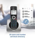 At t Cordless Home Phone 2 Handsets Call Block Caller Id Duplex Speakerphone