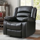 Canmov Manual Recliner Chair  Breathable Pu Leather Reclining Single Sofa Chair