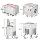 Vevor Fried Ice Cream Roll Machine Yogurt Ice Roll Maker Single double Pans