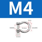 Screw Pin Shackle 4 Mm 1 8  220lb 8pcs Forged Bow Shackle Marine Grade Silver