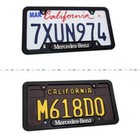 Kit Of 2 Black Stainless Car License Plate Frame Cover For Mercedes-benz Amg