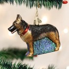 Old World Christmas Glass Blown Ornament  German Shepherd  with Owc Gift Box 
