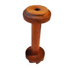 Antique 4 5  Wooden Industrial Textile Thread Spool bobbin Notched Top