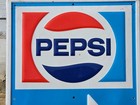 Vintage Pepsi Cola Soda Pop Tin Embossed In Arrow Advertising Sign