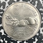 1970 Gambia 8 Shillings Lot f7132 High Grade  Beautiful  Hippo