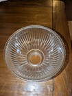 Vintage Clear Holophane Style Industrial Ribbed Glass Lamp Shade Globe 2 1 8 