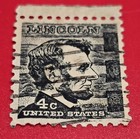  Rare-abraham Lincoln Vintage  4 Cent Rare Black Stamp