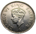 India    British India 1940 Silver Rupee King George Vi  625-252