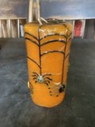 Vintage Halloween Orange Spider Pillar Candle 6    New