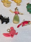 Vintage Celluloid Plastic Cracker Jack   Gumball Charm Lot 19 Pcs 1930s 1940s 