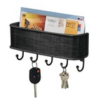 Wall Mount Key Rack Hanger Holder 5 Hook Chain Storage Keys Organizer Home Decor