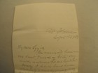 1877 Handwritten Personal Letter Ephemera   at Home  Sept 22 - Victorian Life