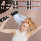 Hot Air Brush Ceramic Heating Barrel  4 Heat Settings  360   Swivel Cord Black