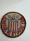 Boy Scouts Of America Bsa Cloth Patch Round Eagle Shield Red Lettering