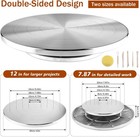 12 Inch Banding Wheel Double-sided Pottery Wheel Turnable Metal Sculpting Wheel