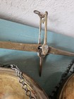 Antique 19th Century Brass Mercantile Hanging Balance Scale  Original Pans     
