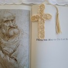 Crochet Cross Bookmark W  Tassel  Bible Bookmark  Great Stocking Gift 
