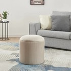 Designer Wide Round Tufted Velvet Ottoman For Living Room  bed Room  office Etc 