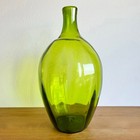 Vintage Hand Blown Green Glass Jug   