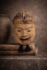 Antique Burmese Puppet Head Yoke The Glass Eyes Carved Wood Marionette