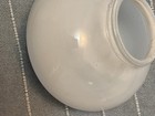 Vintage Light Fixture W white Glass Globe   Brass Base - Wires Need Insulated 