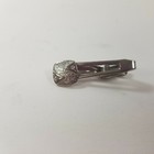 Vintage Tie Clip Tie Bar Silver Tone W  Clear Rhinestone Mcm Classic