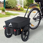 Aosom Bicycle Cargo Trailer With Removable Box And Waterproof Cover  Bike Wagon 