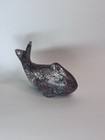 Stone Whale Hand Carved Polished Paperweight Sculpture Missing An Eye