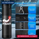 Punching Bag Set 4ft Heavy Boxing Training With Gloves Adults