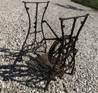 Treadle Sewing Machine  Cast Iron Base  Industrial Age Singer Steampunk Qb 