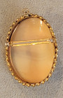 Vintage Gold Filled Carved Shell Cameo Brooch 
