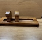 Vintage Adjustable Table Top Wooden Book Holder   Bookends Read