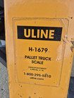 Uline H-1679 Pallet Jack Scale 5 000 Lb Cap  48  Manual Warehouse Lift Truck