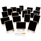 Mini Chalkboards Set Of 20 Reusable Wooden Message Boards Tables Signs New