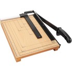 12 Inch Guillotine Paper Cutter Trimmer Wood Base Steel Spring Blade Accurate Cu