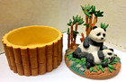 Lou Rankin Panda Bears Trinket Box Special Edition Number 2601 Vgc  4 5  Tall