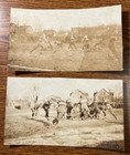 2 Rppc Early Football Game In Action Vintage Real Photo Postcards Unidentified