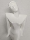 Vtg Art Deco Lady Figurine White Taiwan 11 75 