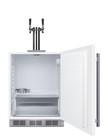 Summit Sbc58biada 24 w 5 5 Cu  Ft  Built-in Double Tap Kegerator - White