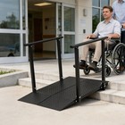 Wheelchair Ramp With Handrails Wheelchair Ramp With Handrails For Home Steps