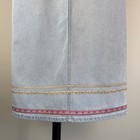 Bill Blass Jeans Light Wash Floral Ribbon Trim Denim Maxi Skirt Size 6 Vintage