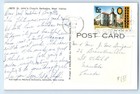 Barbados West Indies Postcard View Of St  John s Church 1973 Posted Vintage