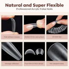 Long Coffin Nail Tips Fake Nails Gel Tips Full Matte Cover More Friction For Acr