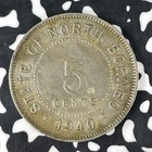 1940-h British North Borneo 5 Cents Lot f0074 Nice 