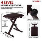 5 Core Keyboard Bench 2  Padded Piano Stool Adjustable 19  Guitar Seat Portable