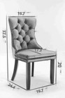 Velvet Kitchen Dining Chair Set Of 2 High Back Upholstered Dinner Room Steel Leg
