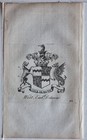 1768 Antique Print Family Crest Coat Of Arms West Earl Delawar